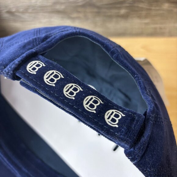 CB Hat Cap Strap Back Blue Navy Velvet Panel Sample NWT - Picture 12 of 13